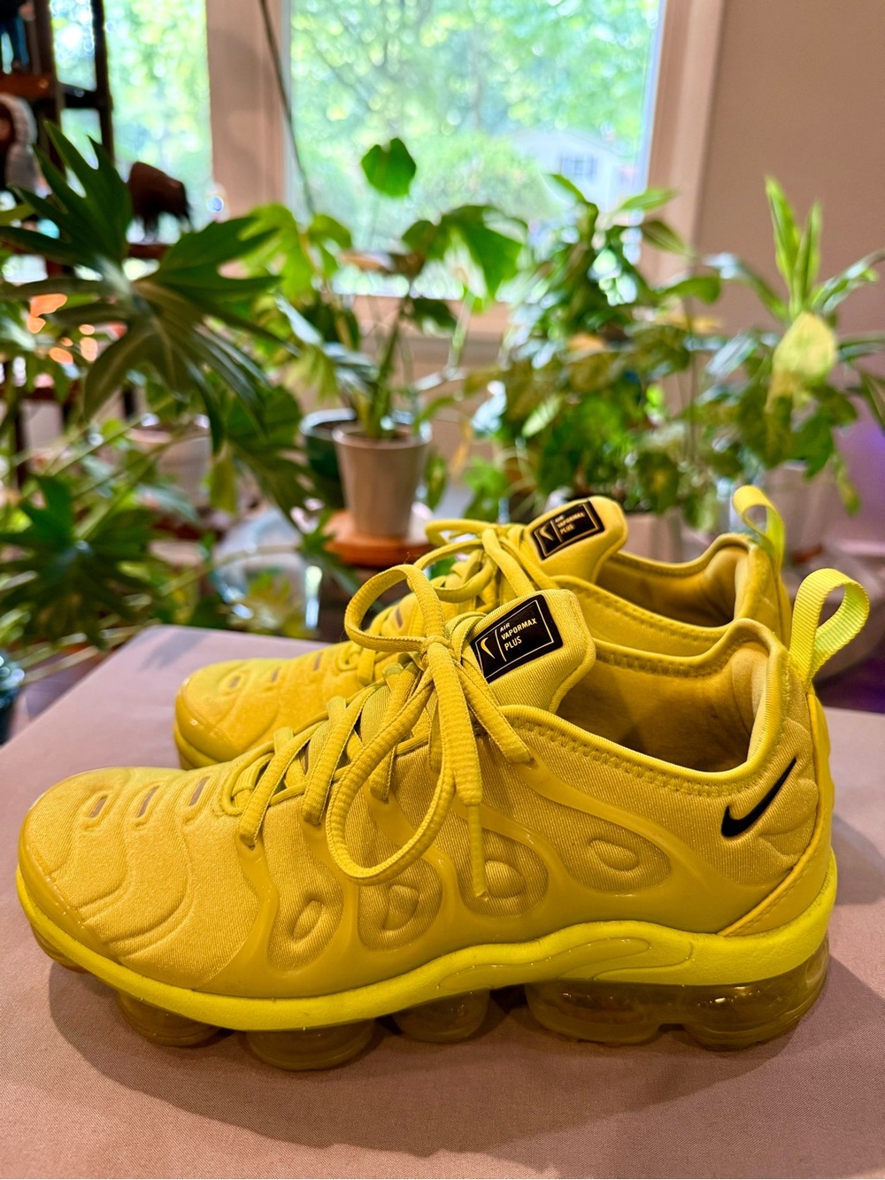 Nike Women’s Neon Yellow Air VaporMax Plus Sneakers